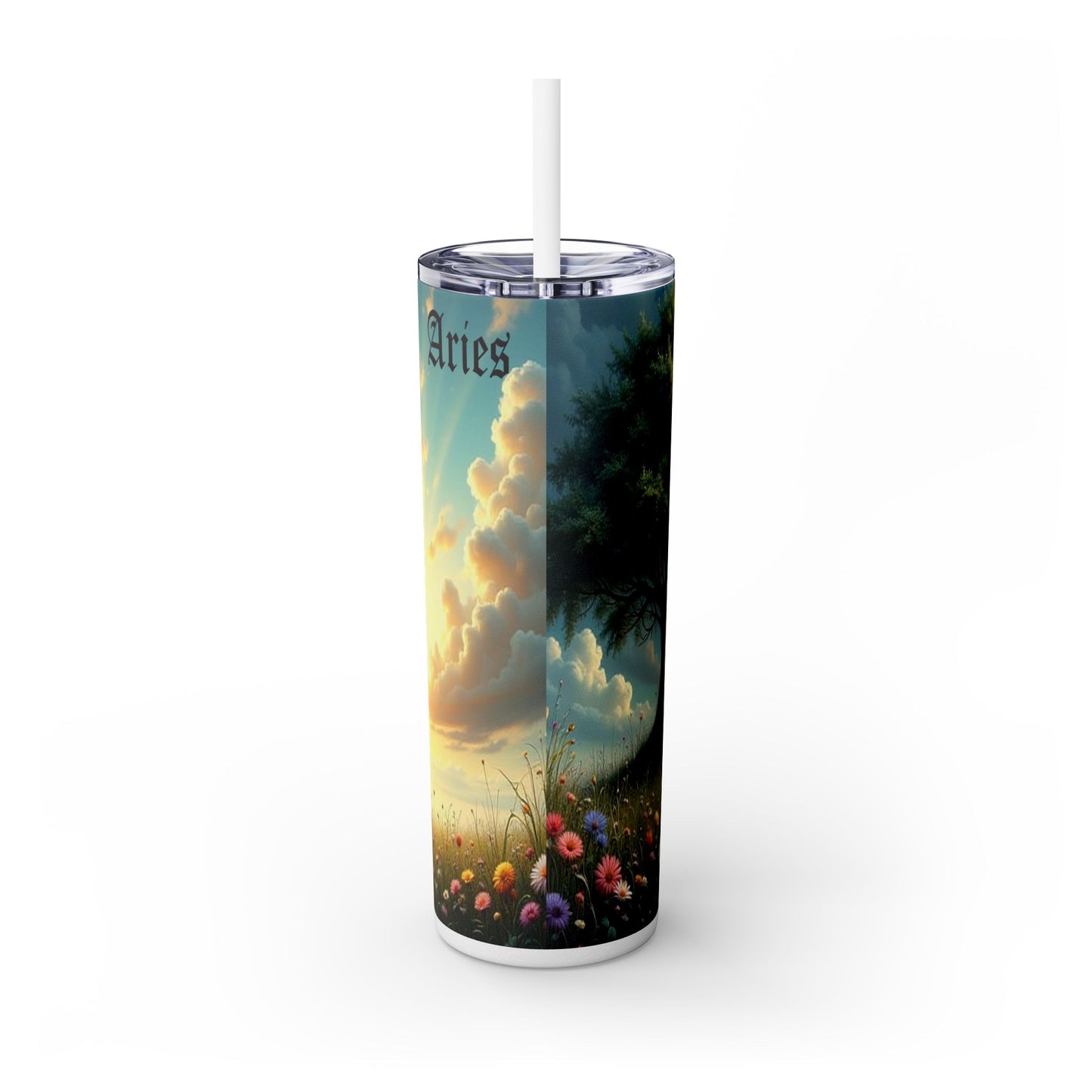 Zodiac Aries Tumbler with Straw, 20oz