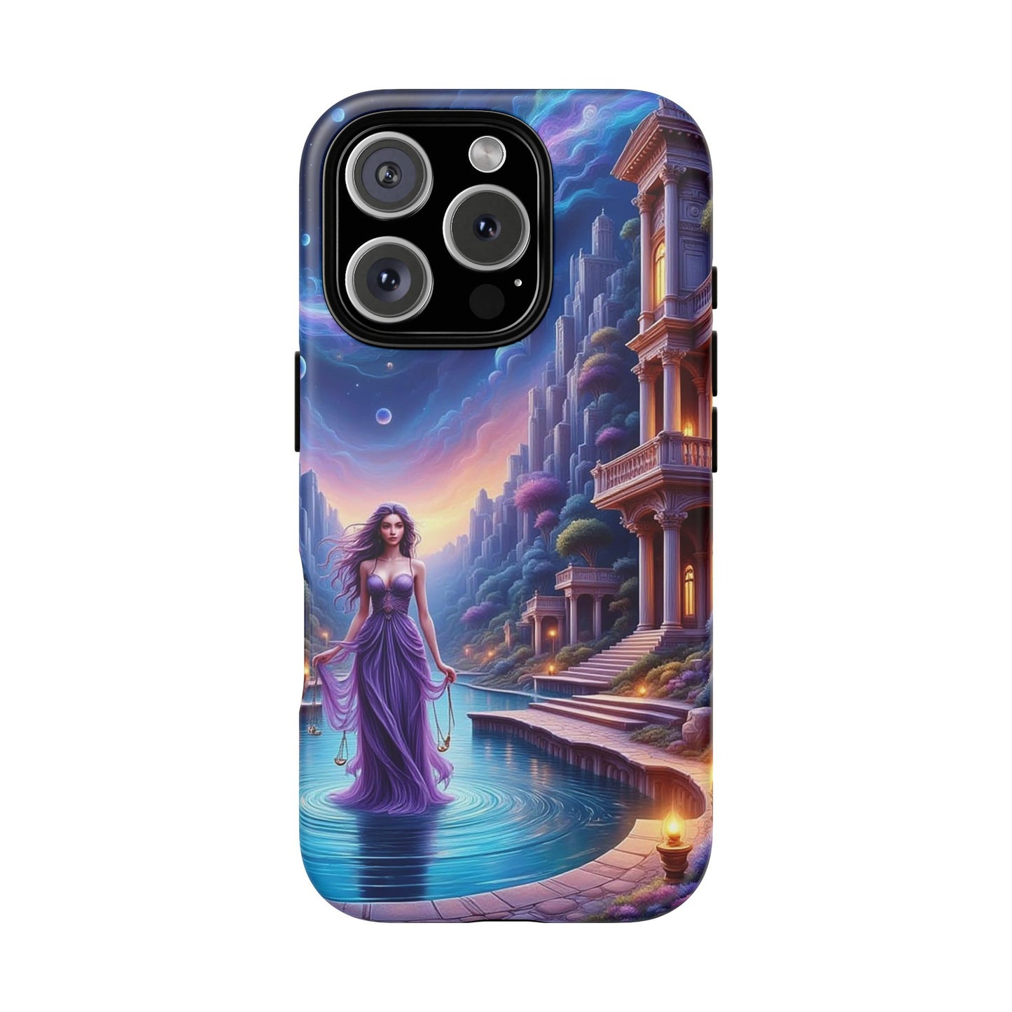 Celestial Fantasy Phone Case, Tough Case for Dreamers, Galaxy Design, Gift for Her, Magical Phone Accessory