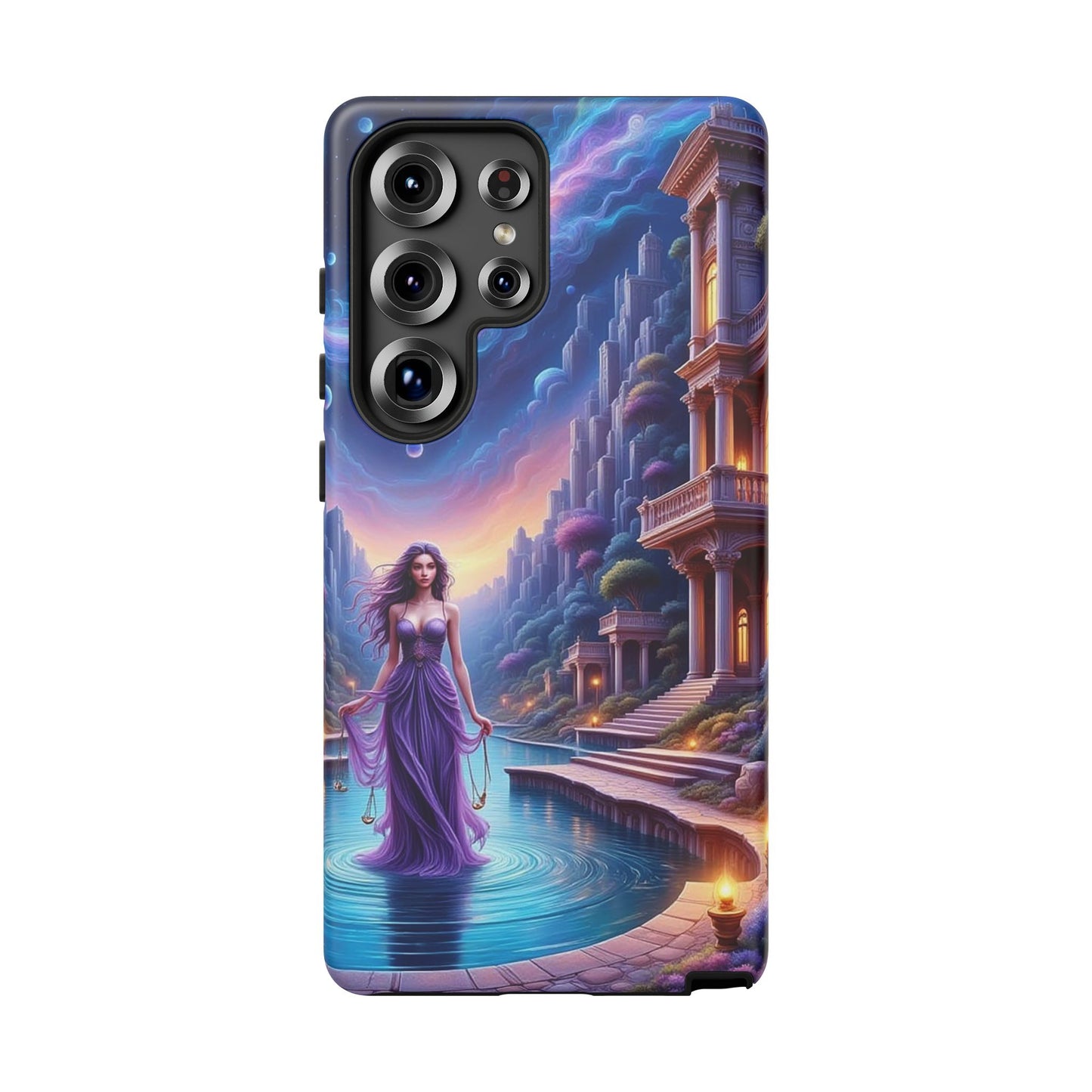 Celestial Fantasy Phone Case, Tough Case for Dreamers, Galaxy Design, Gift for Her, Magical Phone Accessory