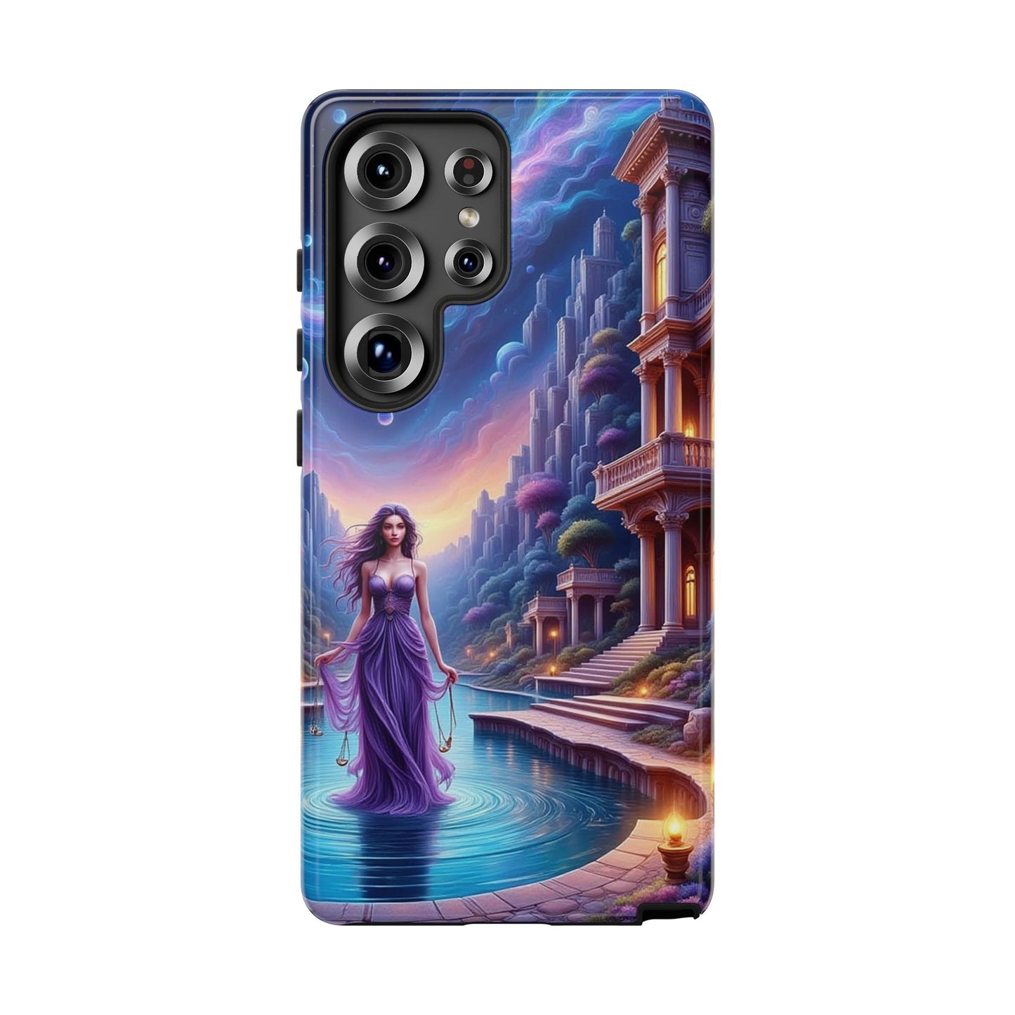 Celestial Fantasy Phone Case, Tough Case for Dreamers, Galaxy Design, Gift for Her, Magical Phone Accessory