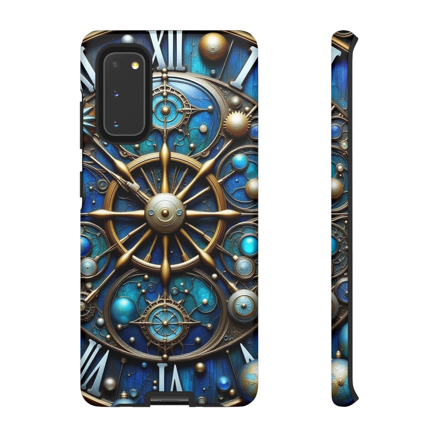 Stylish Phone Cases for Adventurers, Unique Phone Cover, Gift for Friends, Gold and Blue Steampunk Design, Tough Protective Case, Artistic [...]