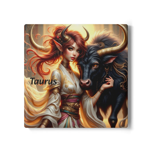 Ceramic Coaster, Zodiac Taurus, Astrology Gifts, Unique Designs