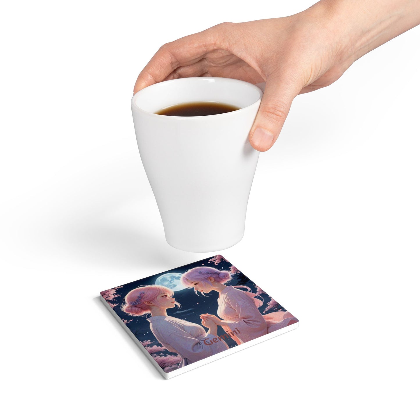 Ceramic Coaster, Zodiac Gemini