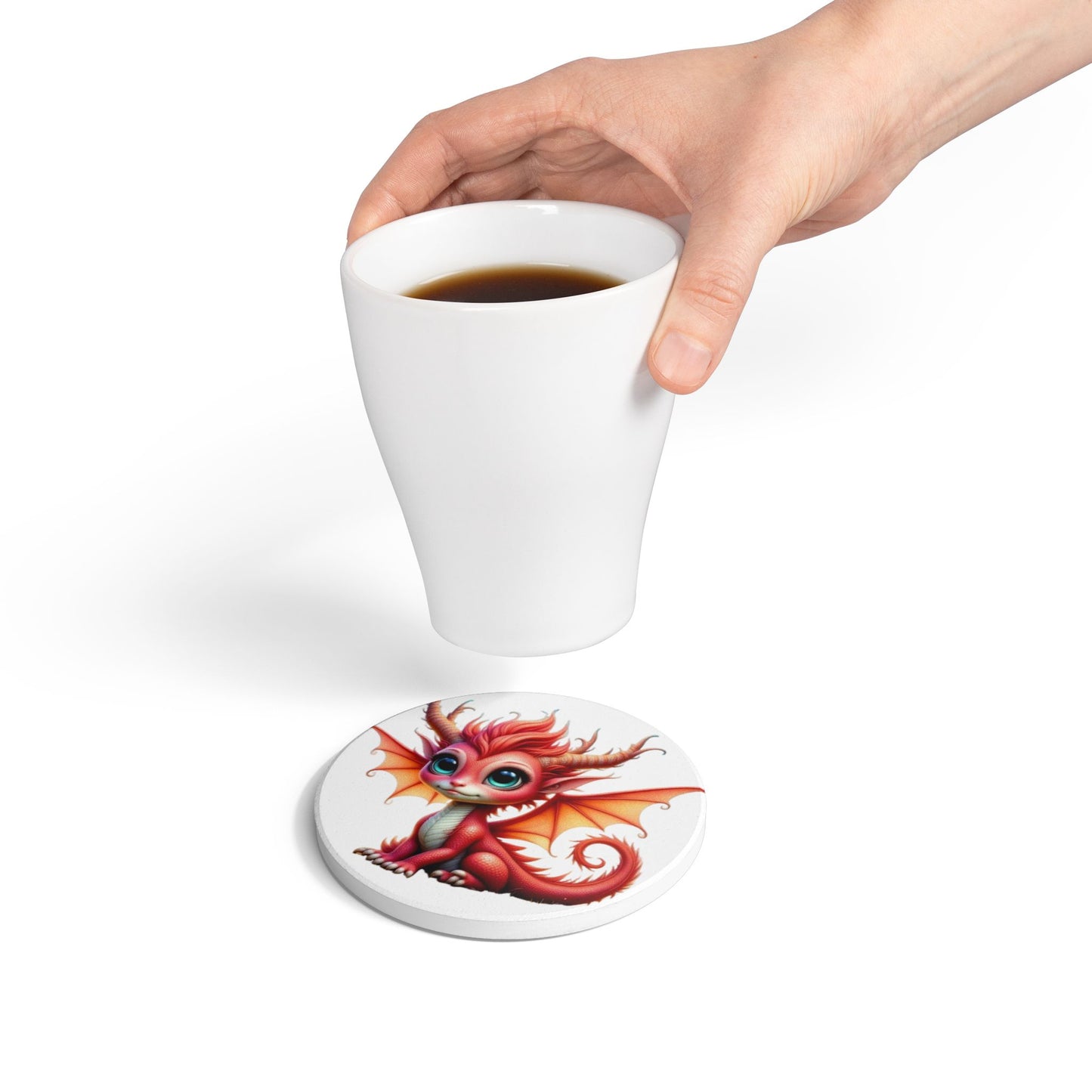 Ceramic Coaster, Baby Dragon China, Unique Gifts, Cool Designs