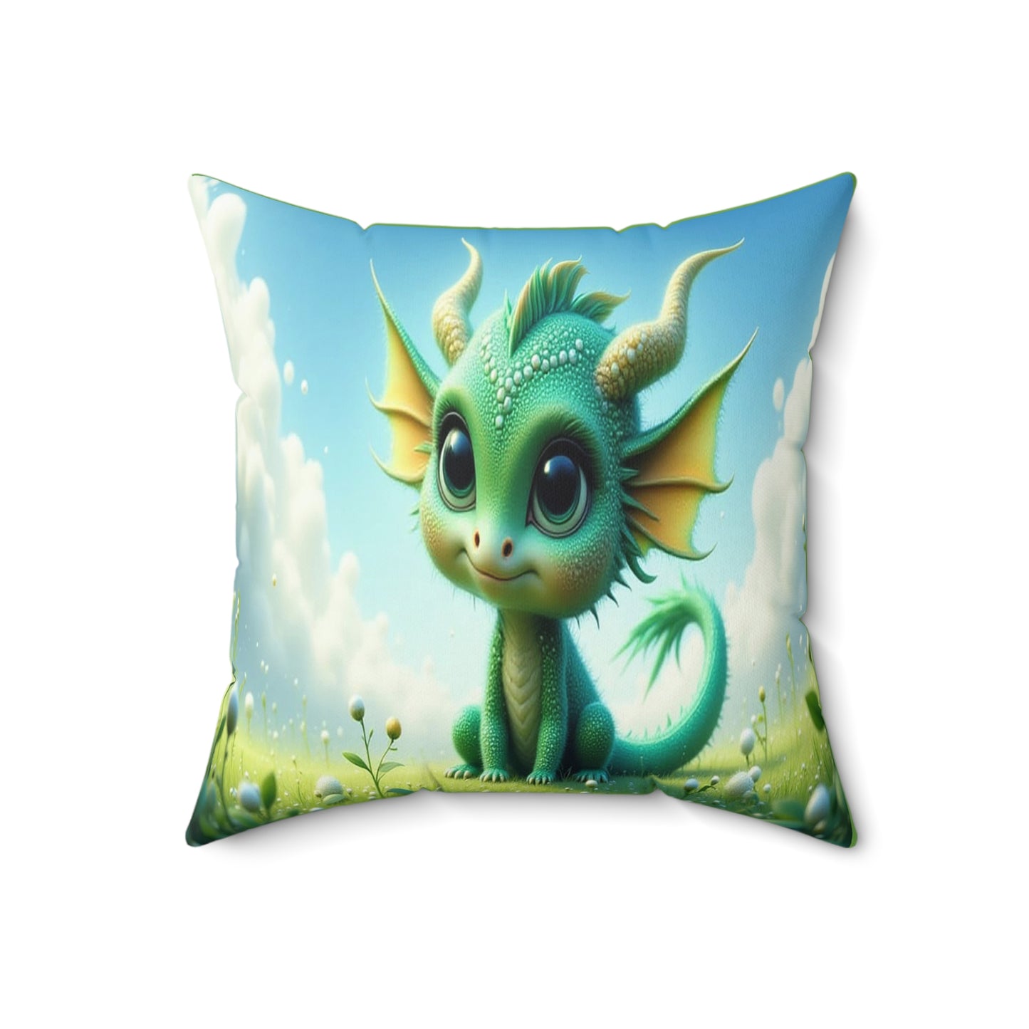 Adorable Dragon Decorative Pillow, Kids Room Decor, Fantasy Home Accent, Gift for Dragon Lovers, Cute Throw Cushion