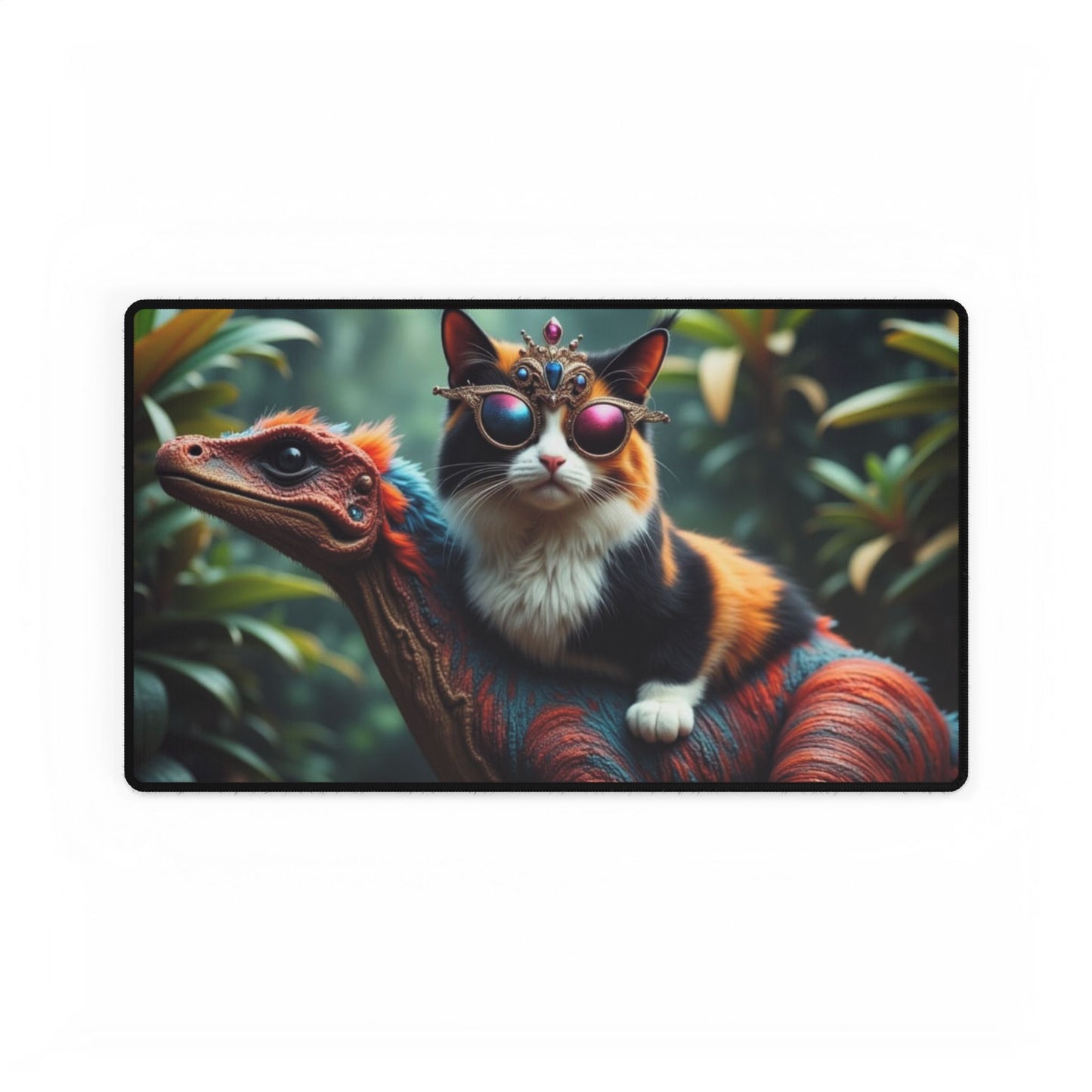 Whimsical Cat & Dinosaur Desk Mat - Princess Doughnut, Crawler Carl Decor, Gaming Accessory, Unique Gift for Cat Lovers, Home Office Essentials, Playful [...]