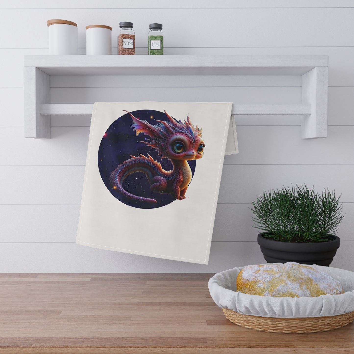 Baby Dragon Celestia, Tea Towels (cotton, poly)