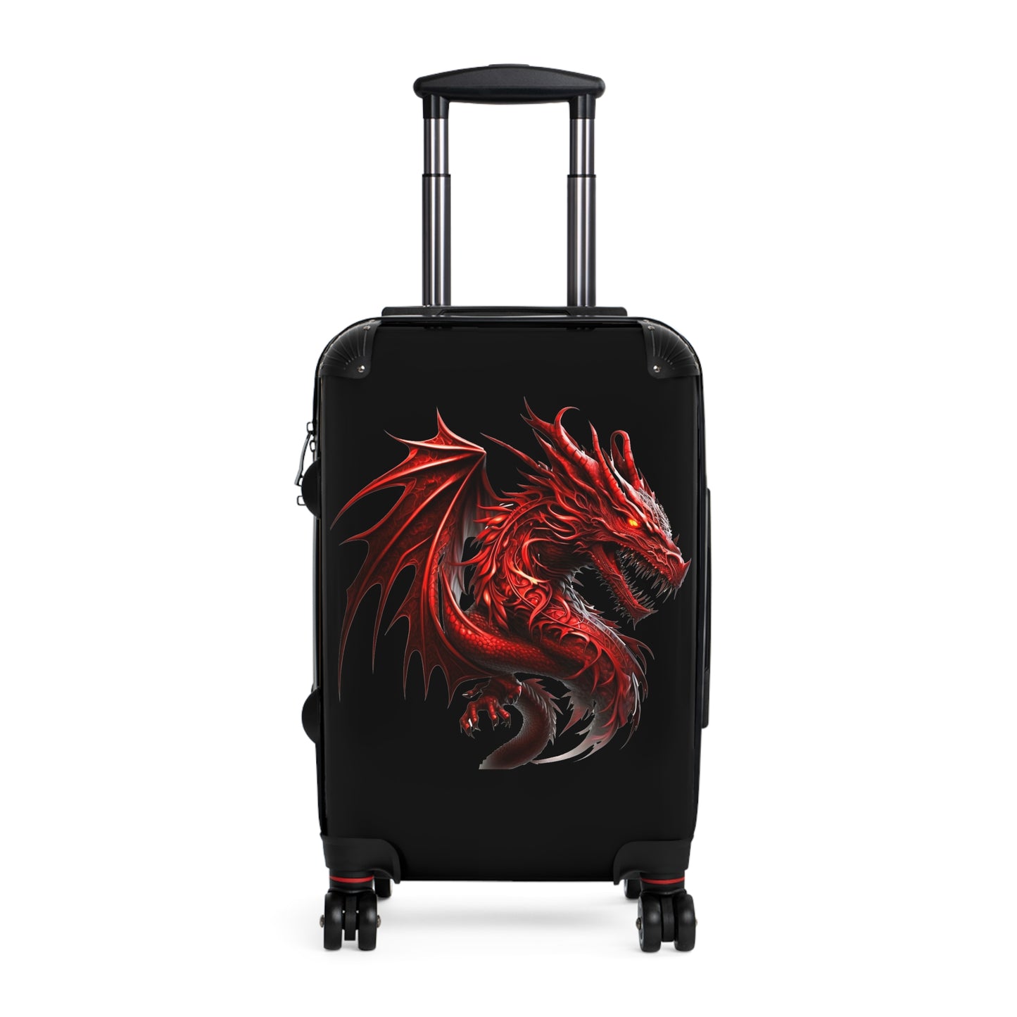 Red Dragon Suitcase - Unique Luggage for Adventurers, Ideal for Travel, Vacation, Holiday Gifts, Fantasy Lovers, Cosplay