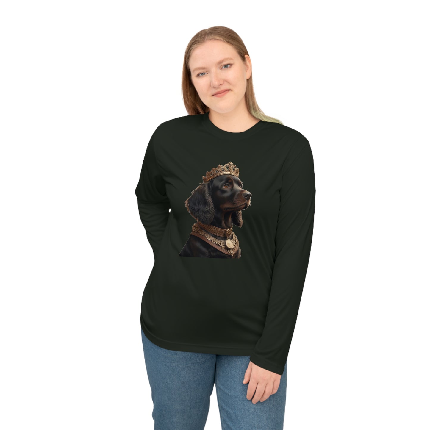 Royal Pup Long Sleeve Shirt, Unisex Dog Lover Tee, Pet Apparel, Funny Gift for Dog Owners, Casual Wear, Animal Lovers Shirt
