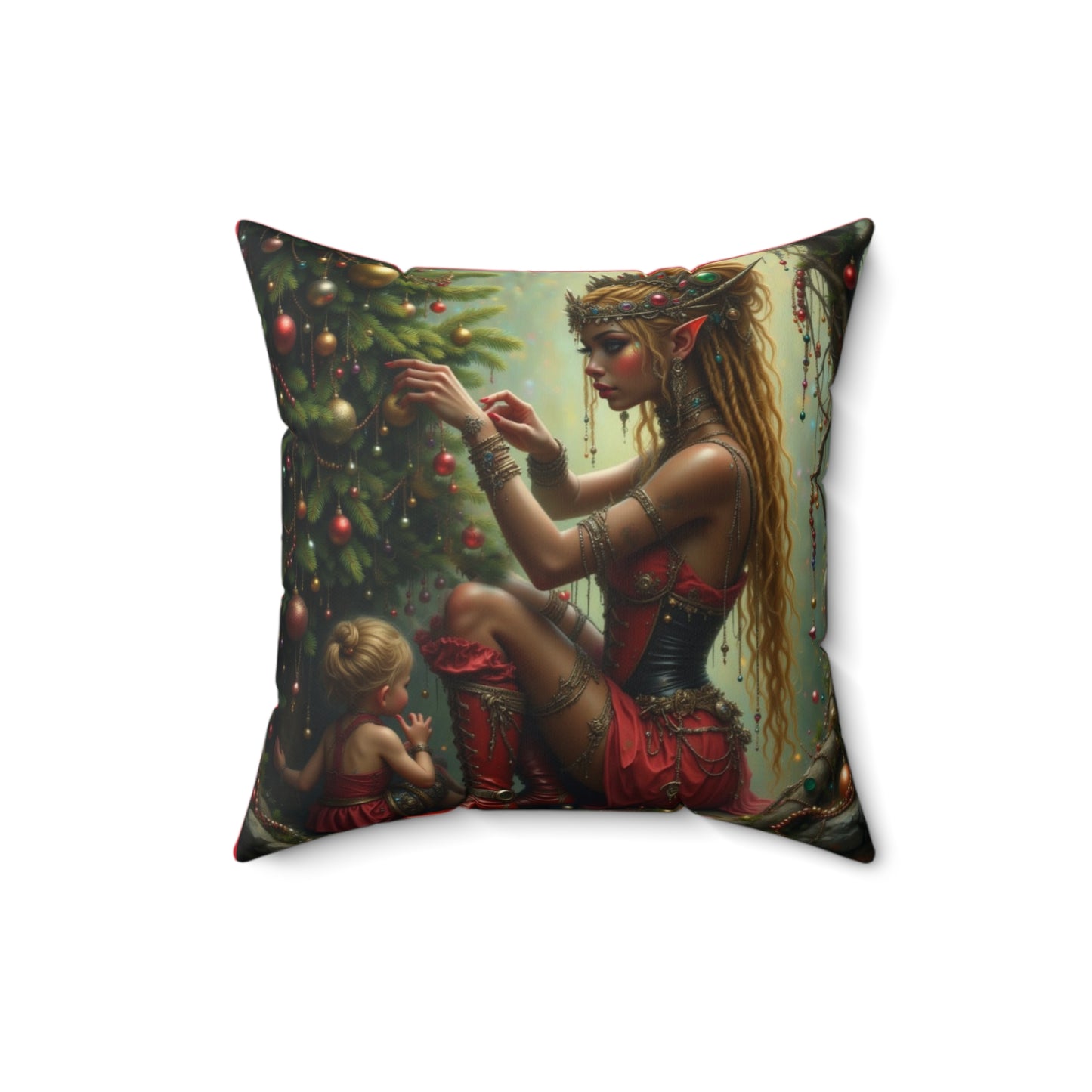 Enchanting Holiday Decor Pillow, Cozy Home Accent, Festive Cushion for Christmas, Beautiful Gift Idea, Winter Wonderland Accessory