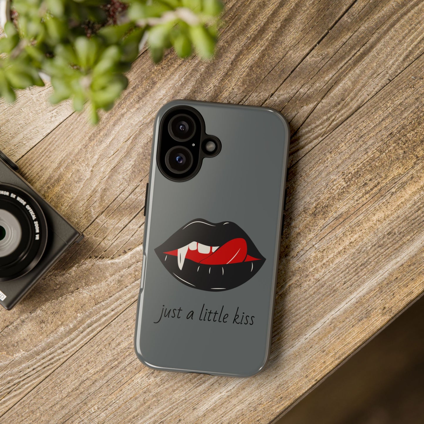 Vampire Lip Phone Case, Edgy Tech Accessories, Halloween Gifts, Goth Aesthetic, Quirky Cell Phone Cover