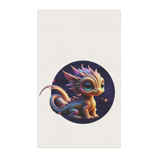 Baby Dragon Cosmo, Tea Towels (cotton, poly)