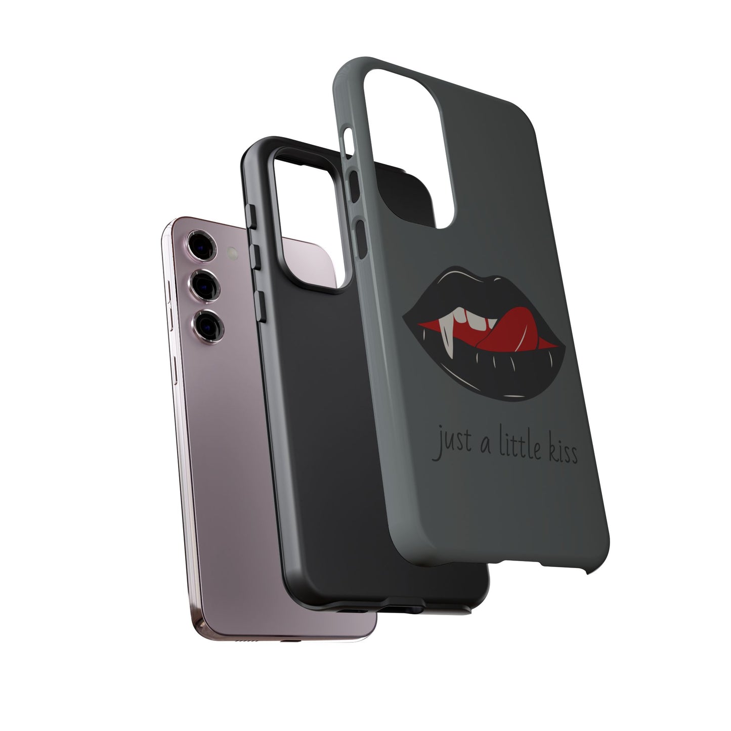 Vampire Lip Phone Case, Edgy Tech Accessories, Halloween Gifts, Goth Aesthetic, Quirky Cell Phone Cover